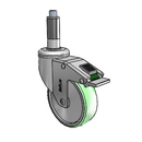 CH-04AMP-125-DL-XRR2 MedCaster Swivel Caster