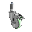 CH-04AMP-125-DL-XRR4 MedCaster Swivel Caster