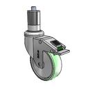 CH-04AMP-125-DL-XRR6 MedCaster Swivel Caster