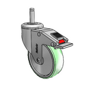 CH-04AMP-125-TL-GR02 MedCaster Swivel Caster