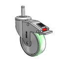 CH-04AMP-125-TL-GR10 MedCaster Swivel Caster