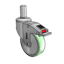 CH-04AMP-125-TL-RS01 MedCaster Swivel Caster
