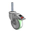 CH-04AMP-125-TL-TS22 MedCaster Swivel Caster