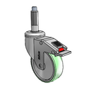 CH-04AMP-125-TL-XRR1 MedCaster Swivel Caster