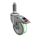 CH-04AMP-125-TL-XRR2 MedCaster Swivel Caster