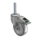 CH-04CRB-125-DL-TS22 MedCaster Swivel Caster