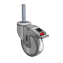 CH-04CRB-125-TL-TS22 MedCaster Swivel Caster