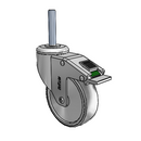 CH-04TPP-125-DL-TS21 MedCaster Swivel Caster