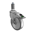 CH-05CRB-125-DL-XRR3 MedCaster Swivel Caster