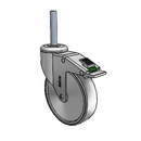 CH-05TPP-125-DL-TS22 MedCaster Swivel Caster