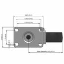 5"x1.25" Chrome Swivel Plate Caster with Non-Marking Quiet TPR Wheel