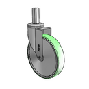 CH-06AMP-125-SW-SQ01-CTG MedCaster Swivel Caster