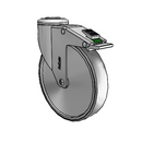 CH-06CRB-125-DL-HKU1 MedCaster Swivel Caster