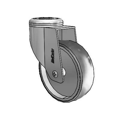 Chrome Dual-Pedal 4"x1.25" TPR Caster with 1/2" Hollow Rivet