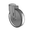 Chrome Dual-Pedal 6"x1.25" TPR Caster with 1/2" Hollow Rivet