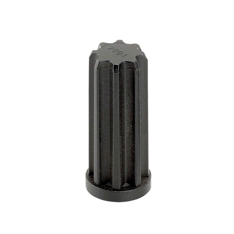 Main view of a Shepherd Casters Caster Sockets for round 0.872" tube ID with accepts 7/16" grip ring and reinforced thermoplastic it is Allows for easy caster install under part