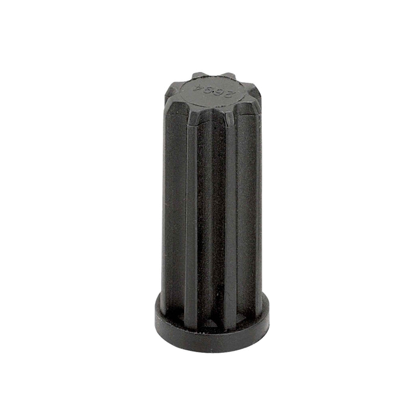 Main view of a Shepherd Casters Caster Sockets for round 1.072" tube ID with accepts 7/16" grip ring and reinforced thermoplastic it is Allows for easy caster install under part
