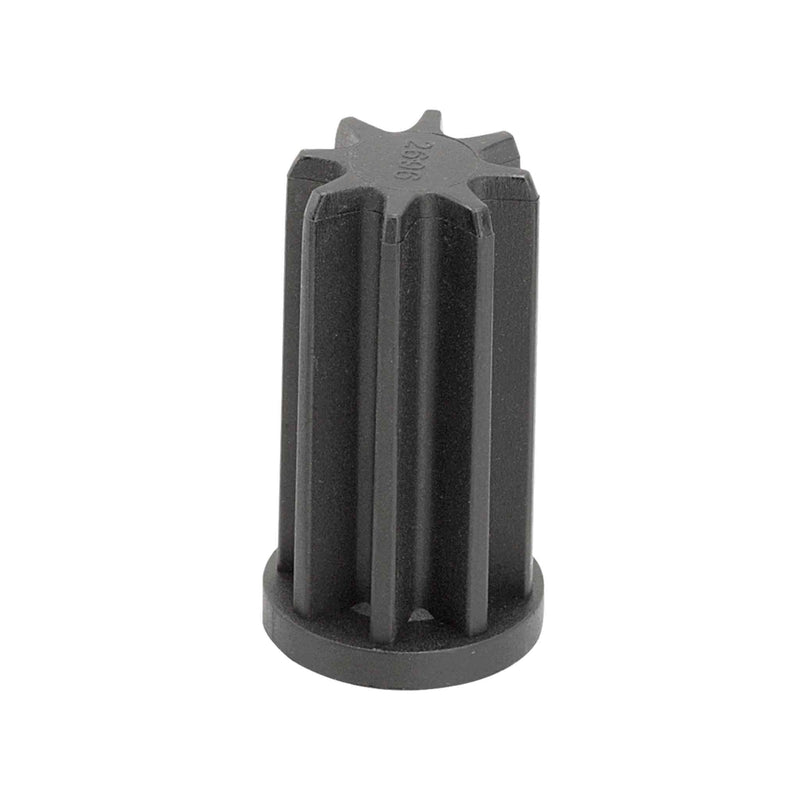 Main view of a Shepherd Casters Caster Sockets for round 1.31" tube ID with accepts 7/16" grip ring and reinforced thermoplastic it is Allows for easy caster install under part