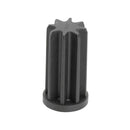 Main view of a Shepherd Casters Caster Sockets for round 1.37" tube ID with accepts 7/16" grip ring and reinforced thermoplastic it is Allows for easy caster install under part