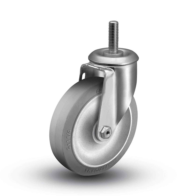 Main view of a Colson Casters 3.5" x 1.25" wide wheel Swivel caster with 1/2"-13 x 1-1/2" stud, without a brake, Performa wheel and 250 lb. capacity part