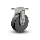 Stainless 4"x2" Commander HD Precision Ball Bearing Rigid Caster with 4"x4.5" Plate