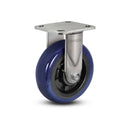 Stainless 4"x2" Eagle Polyurethane Precision Ball Bearing Rigid Caster with 4"x4.5" Plate