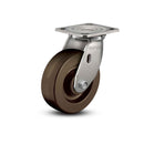 Stainless 4"x2" Hi-Temp Phenolic Roller Bearing Caster with 4"x4.5" Plate