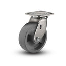 Stainless 4"x2" HD Nylon Glass Filled Delrin Bearing Caster with 4"x4.5" Plate