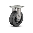 Stainless 5"x2" Phenolic Delrin Bearing Rigid Caster with 4"x4.5" Plate