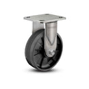 Stainless 5"x2" Max Nylon Roller Bearing Rigid Caster with 4"x4.5" Plate