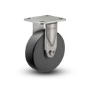 Stainless 5"x2" Commander HD Precision Ball Bearing Rigid Caster with 4"x4.5" Plate