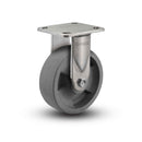 Stainless 5"x2" HD Nylon Glass Filled Roller Bearing Rigid Caster with 4"x4.5" Plate