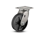 Stainless 5"x2" Max Nylon Delrin Bearing Caster with 4"x4.5" Plate