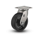 Stainless 5"x2" Hi-Temp Nylon Delrin Bearing Caster with 4"x4.5" Plate