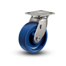 Stainless 5"x2" K Solid Polyurethane Delrin Bearing Caster with 4"x4.5" Plate