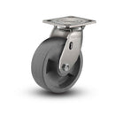 Stainless 6"x2" HD Nylon Glass Filled Precision Ball Bearing Caster with 4"x4.5" Plate
