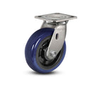 Stainless 6"x2" Eagle Polyurethane Precision Ball Bearing Caster with 4"x4.5" Plate