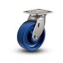 Stainless 6"x2" K Solid Polyurethane Delrin Bearing Caster with 4"x4.5" Plate