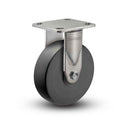 Stainless 8"x2" Commander HD Precision Ball Bearing Rigid Caster with 4"x4.5" Plate