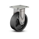 Stainless 8"x2" Polyolefin Roller Bearing Rigid Caster with 4"x4.5" Plate
