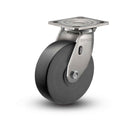 Stainless 8"x2" Commander HD Precision Ball Bearing Caster with 4"x4.5" Plate