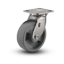 Stainless 8"x2" HD Nylon Glass Filled Precision Ball Bearing Caster with 4"x4.5" Plate