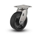 Stainless 8"x2" Hi-Temp Nylon Delrin Bearing Caster with 4"x4.5" Plate