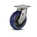Stainless 8"x2" Eagle Polyurethane Precision Ball Bearing Caster with 4"x4.5" Plate