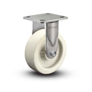 Stainless 6"x2" Hi-Temp Retort Precision Ball Bearing Rigid Caster with 4"x4.5" Plate