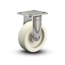 Stainless 5"x2" Hi-Temp Retort Roller Bearing Rigid Caster with 4"x4.5" Plate