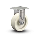 Stainless 4"x2" Hi-Temp Retort Delrin Bearing Rigid Caster with 4"x4.5" Plate