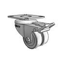 DW-02GRP-100-TL-TP04 MedCaster Swivel Caster