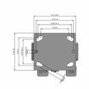 5"x2" Cast Iron Wheel Side Locking Rigid Caster