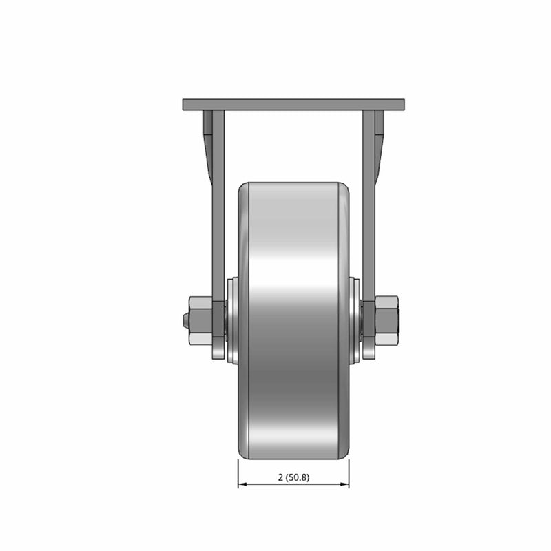 5"x2" Cast Iron Wheel Rigid Caster